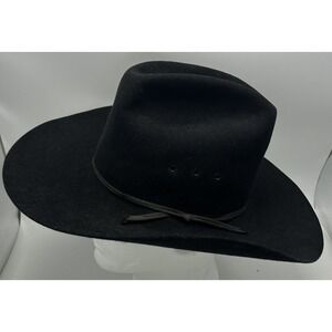Vintage American Hat Company Co Cowboy Hat Sz 7 1/8 Beaver Felt 3 3/4" Brim Read
